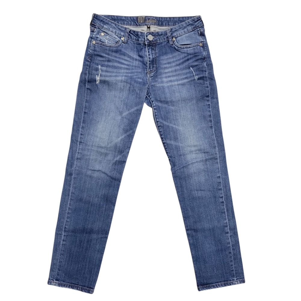 Kut Form The Kloth Midrise‎ Straight Leg Dark Blue Denim Womens Jeans Sz 32 B219